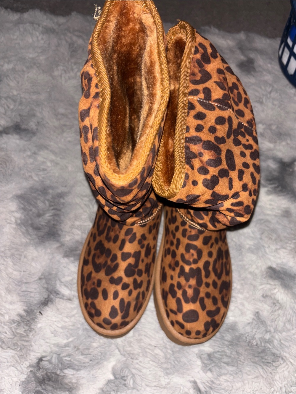 Leopard Print Women’s Winter Boots - Brown